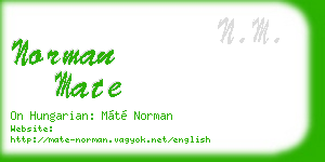 norman mate business card